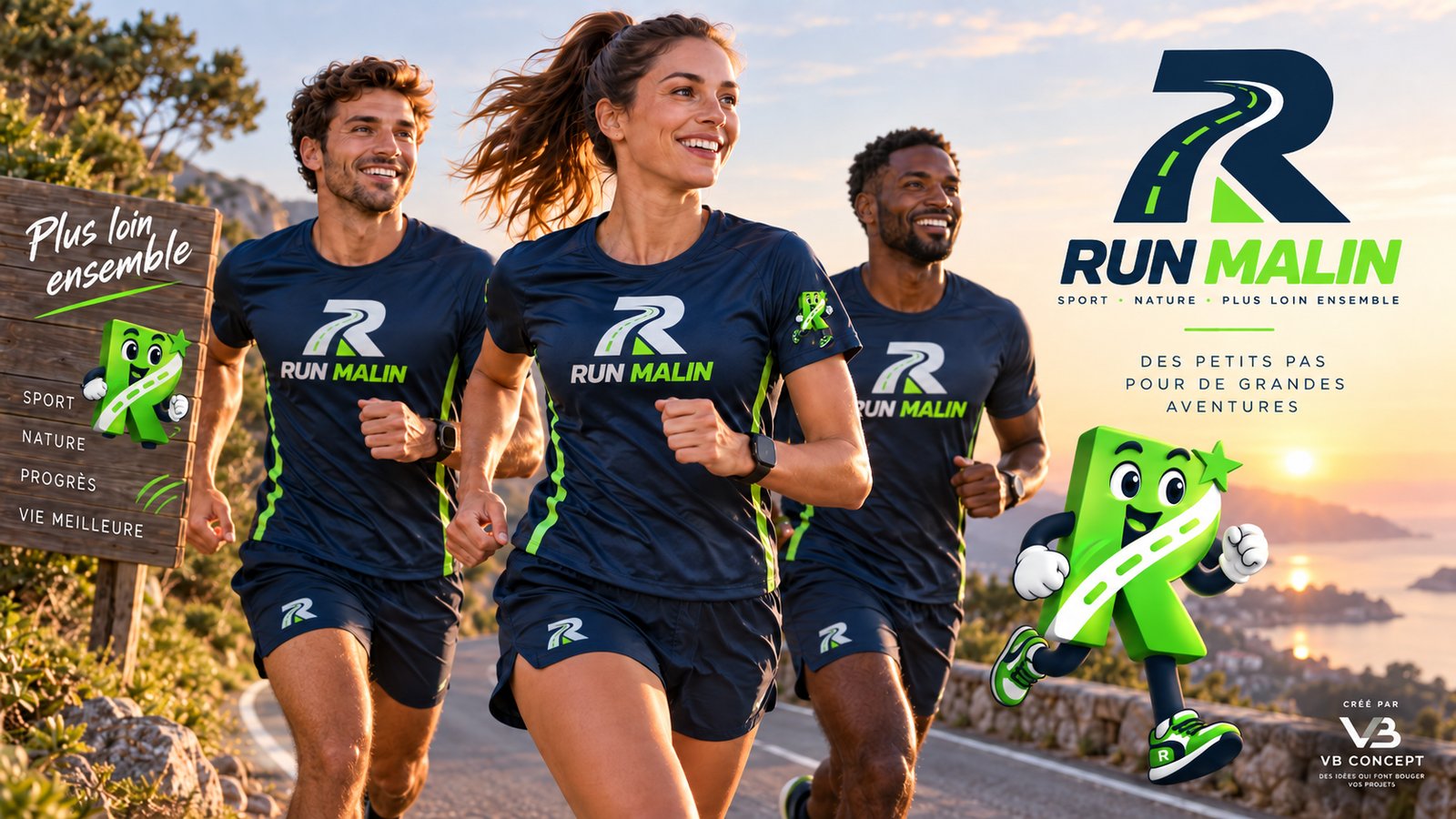 Coureurs RUN MALIN en pleine nature
